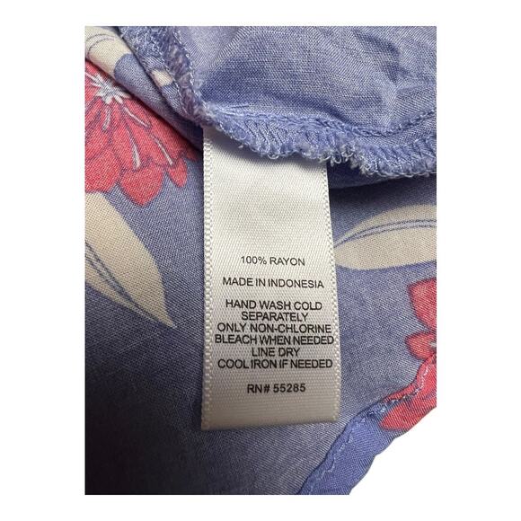 Express Rayon Floral Boho Blouse Shirt Top Cottage Indie Fairy Festival XS - Picture 7 of 7